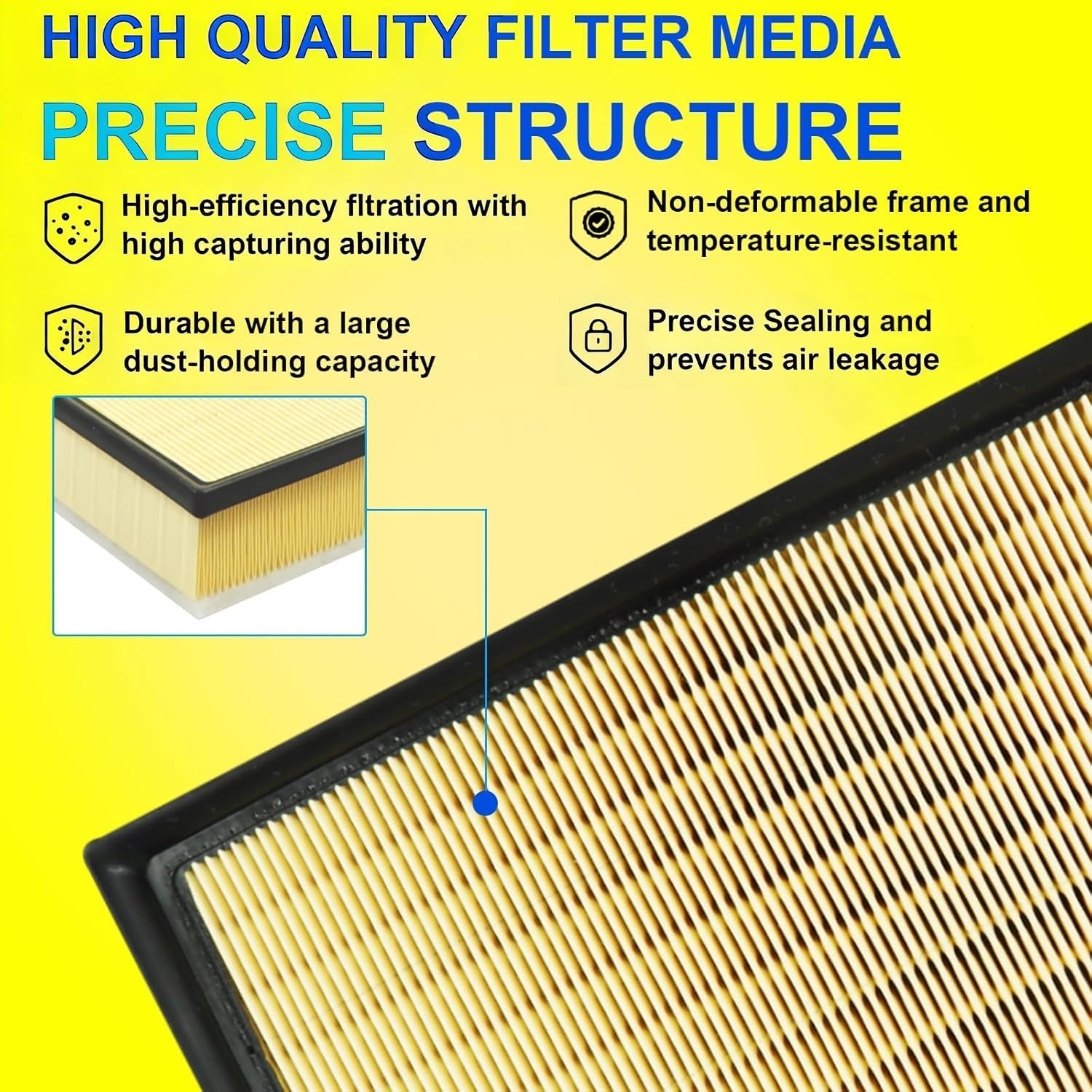 Engine+Cabin Air Filters Kit for 4 Runner (2010-2024) 4.0L, for Lexus GX460 GX 460 (2010-2023) 4.6L, Engine Air Filter Set Replace CF10285 1780138051