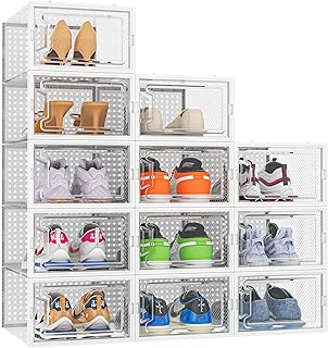 Anuncio patrocinado: HOMIDEC 12 pcs Cajas de Zapatos, Organizador Zapatos de Plástico Transparente Apilables, Contenedores...