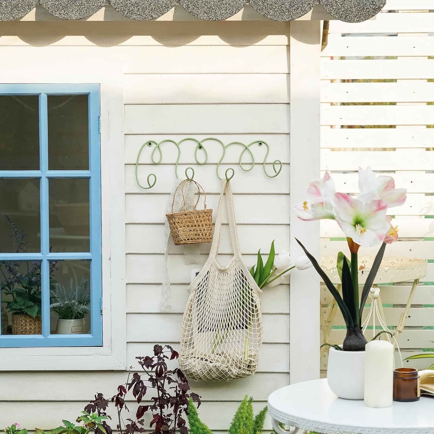 SOFFEE DESIGN Simple Lined Coat Hooks for Entry Room Wall Decoration, 4 Hooks for Coat Hat Scarf - Image 3