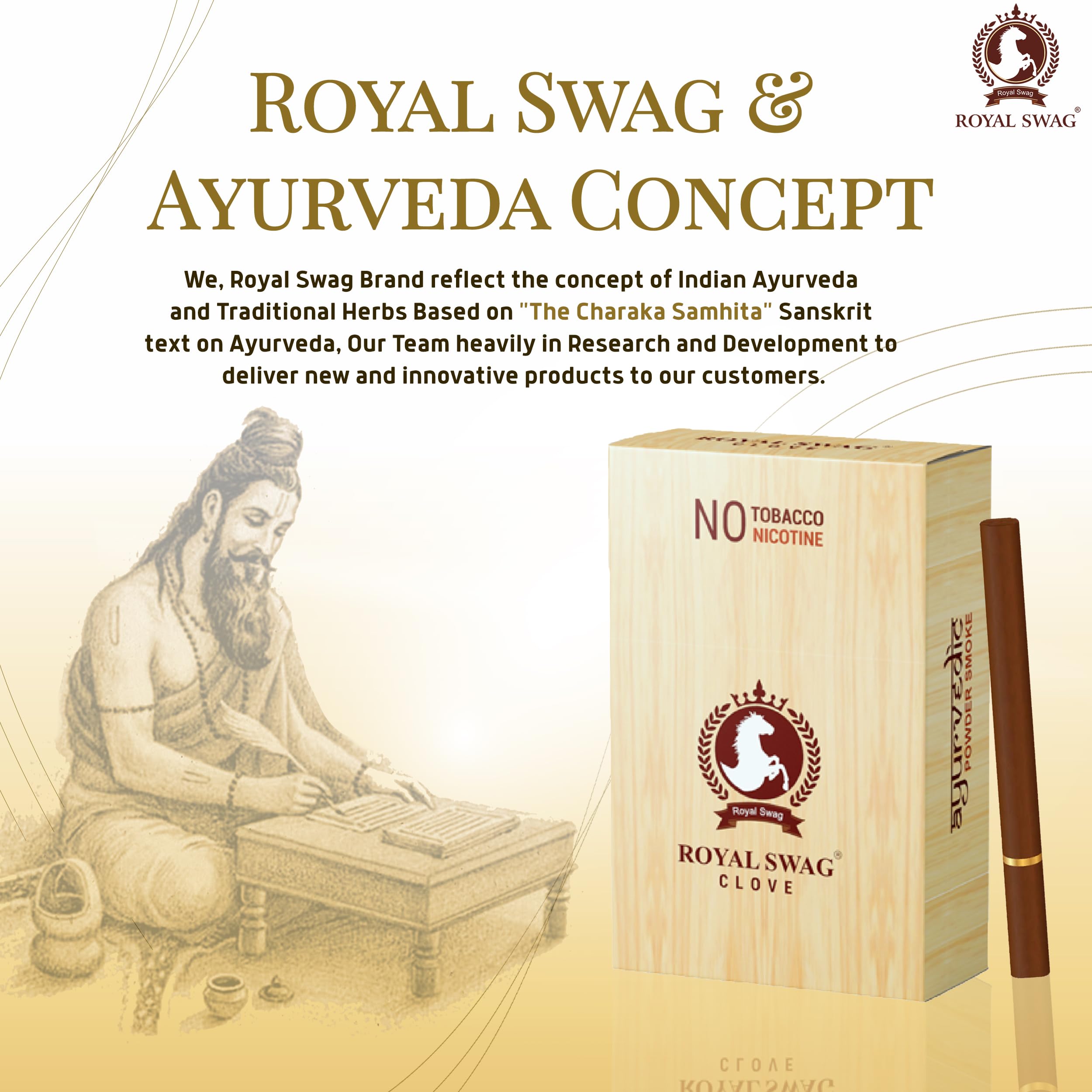 ayurvedic cigarette india Amazon.com: ROYAL SWAG Ayurvedic & Herbal Cigarette, Clove Smoke Nicotine  Free & Tobacco Free Cigarettes with Shot