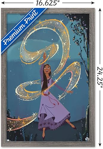 Vista 40 de Trends International Disney Wish - Póster de collage 6 (Asha), 34 pulgadas de largo x 22.4 pulgadas, paquete de póster y clip