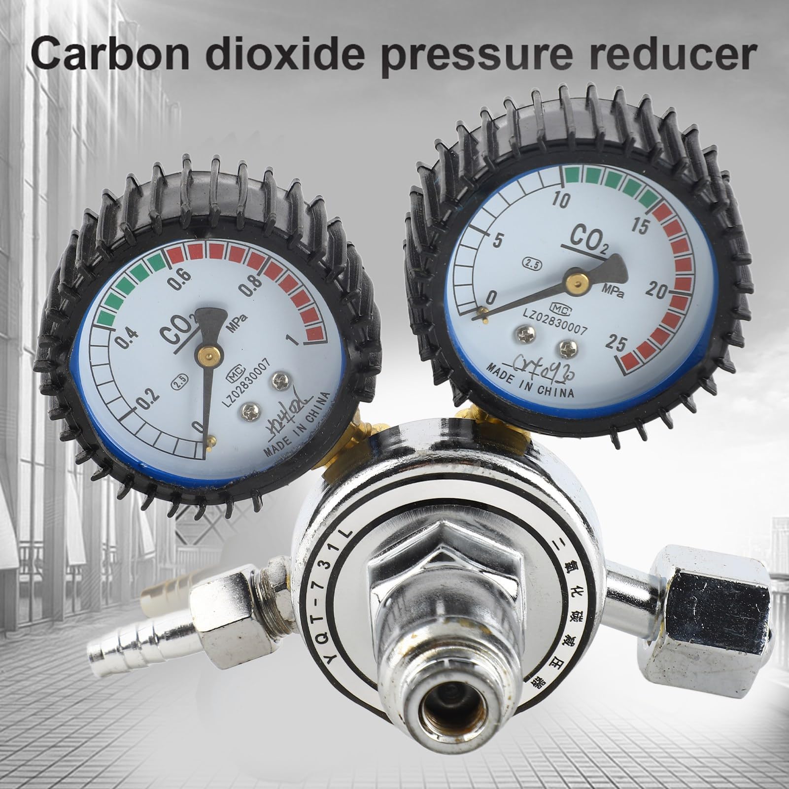 TOPINCN Régulateur De Pression pour Gaz De Protection Argon/CO2 Détendeur Dioxyde De Carbone Bière Kegerator Détendeur