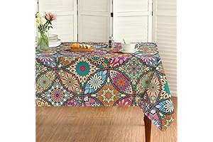 Horaldaily Boho Bohemia Style Rectangular Tablecloth 60x84 Inch
