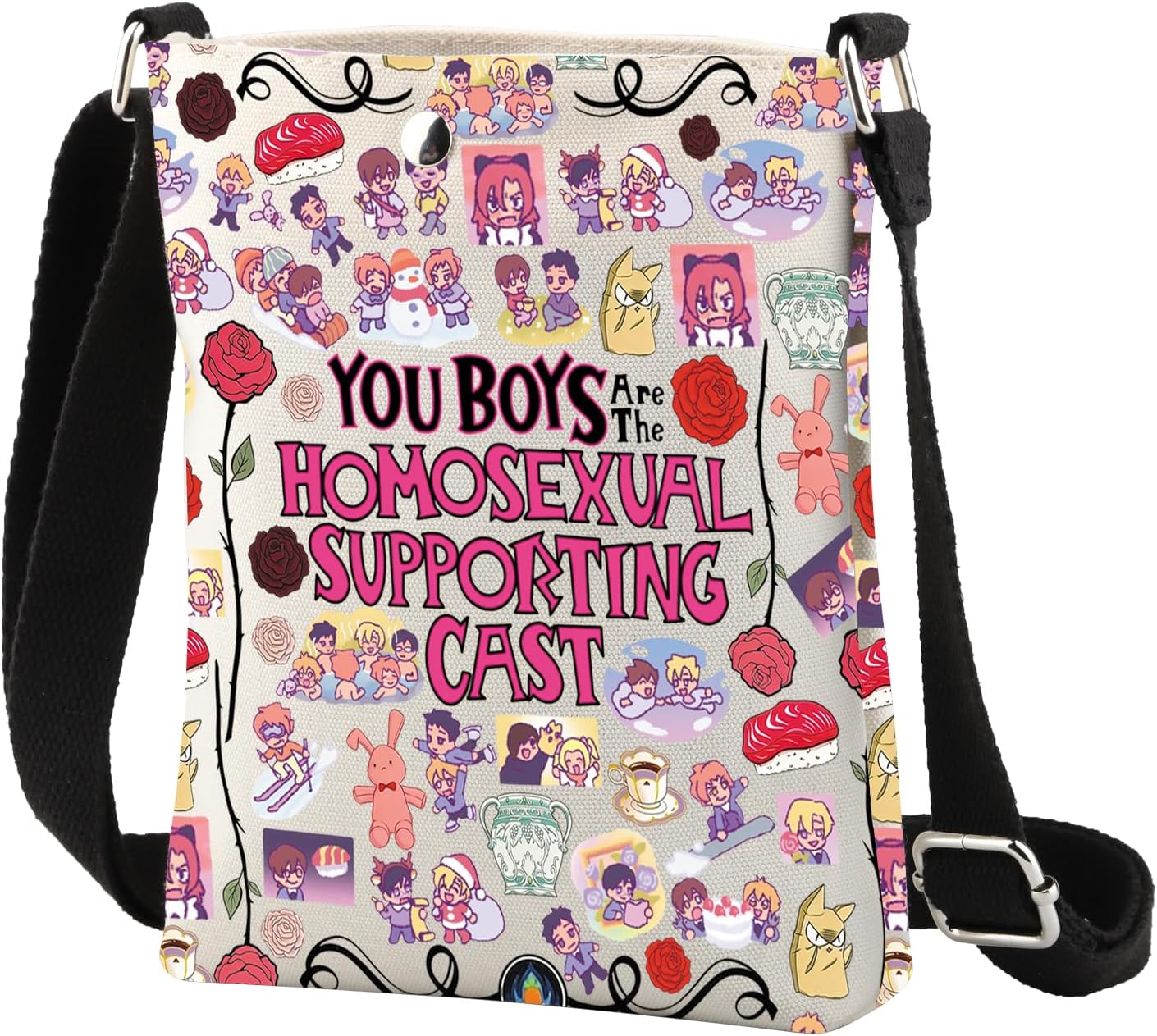 CMNIM School Animes Crossbody Purse Anime Lover Gifts for Women Fans Japanese Animes Messenger Bag Anime TV Show Merchandise