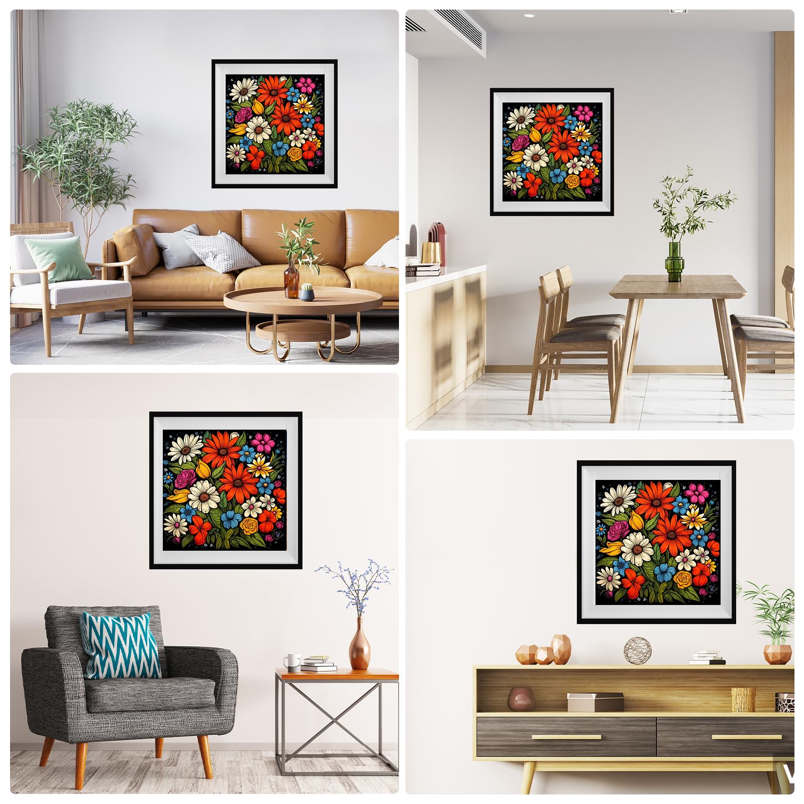 DPIDEA 5D Diamond Painting, DIY Diamant Painting Kit Fleurs Peinture