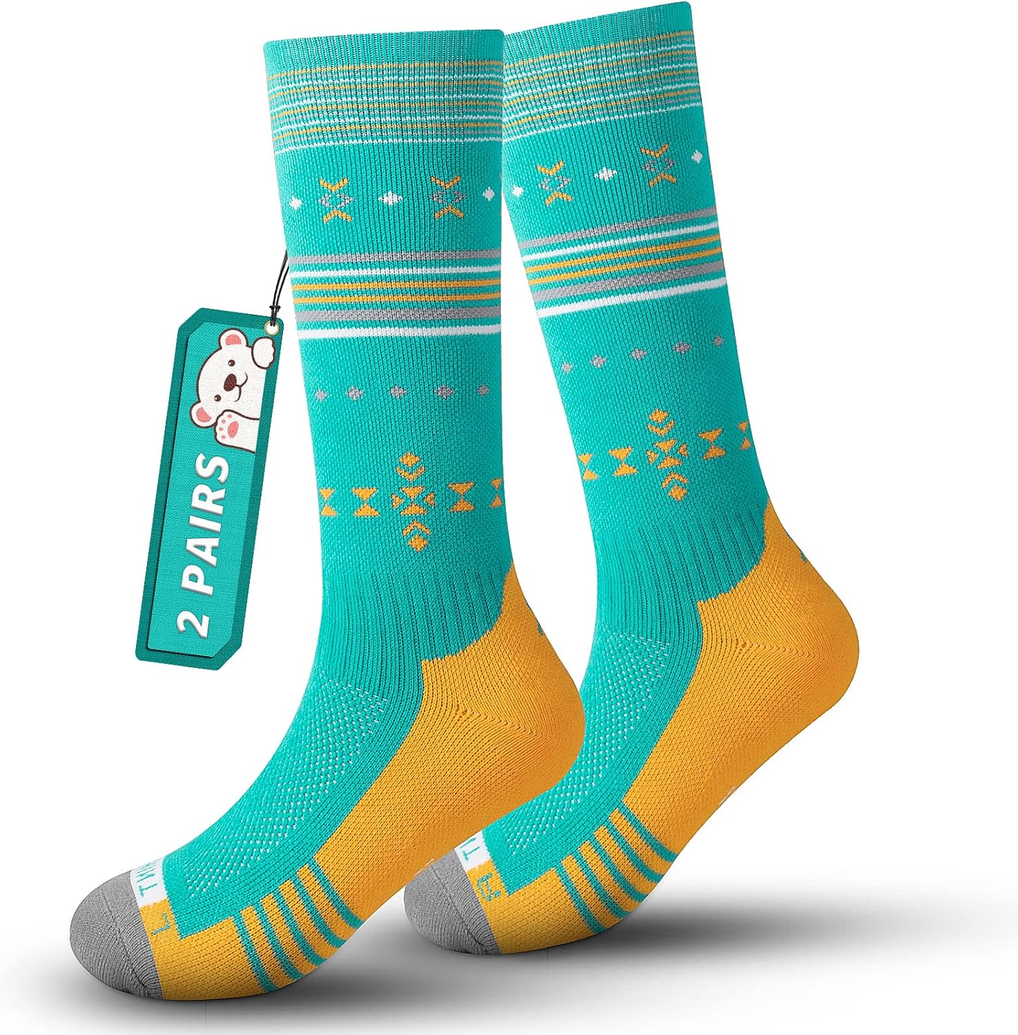 2 paar Mountain Peak dames skisokken paars online bestellen