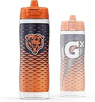 Vista 34 de Gatorade Gx NFL - Botellas antideslizantes para apretar, 30 onzas líquidas, sistema de hidratación Gx Miami Dolphins