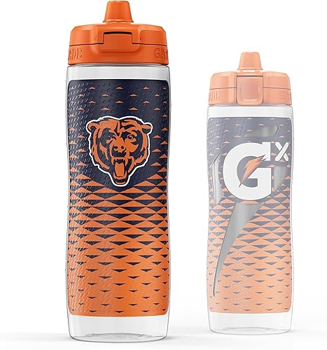 Miniatura 34 de Gatorade Gx NFL - Botellas antideslizantes para apretar, 30 onzas líquidas, sistema de hidratación Gx Miami Dolphins,Baltimore Ravens,Buffalo