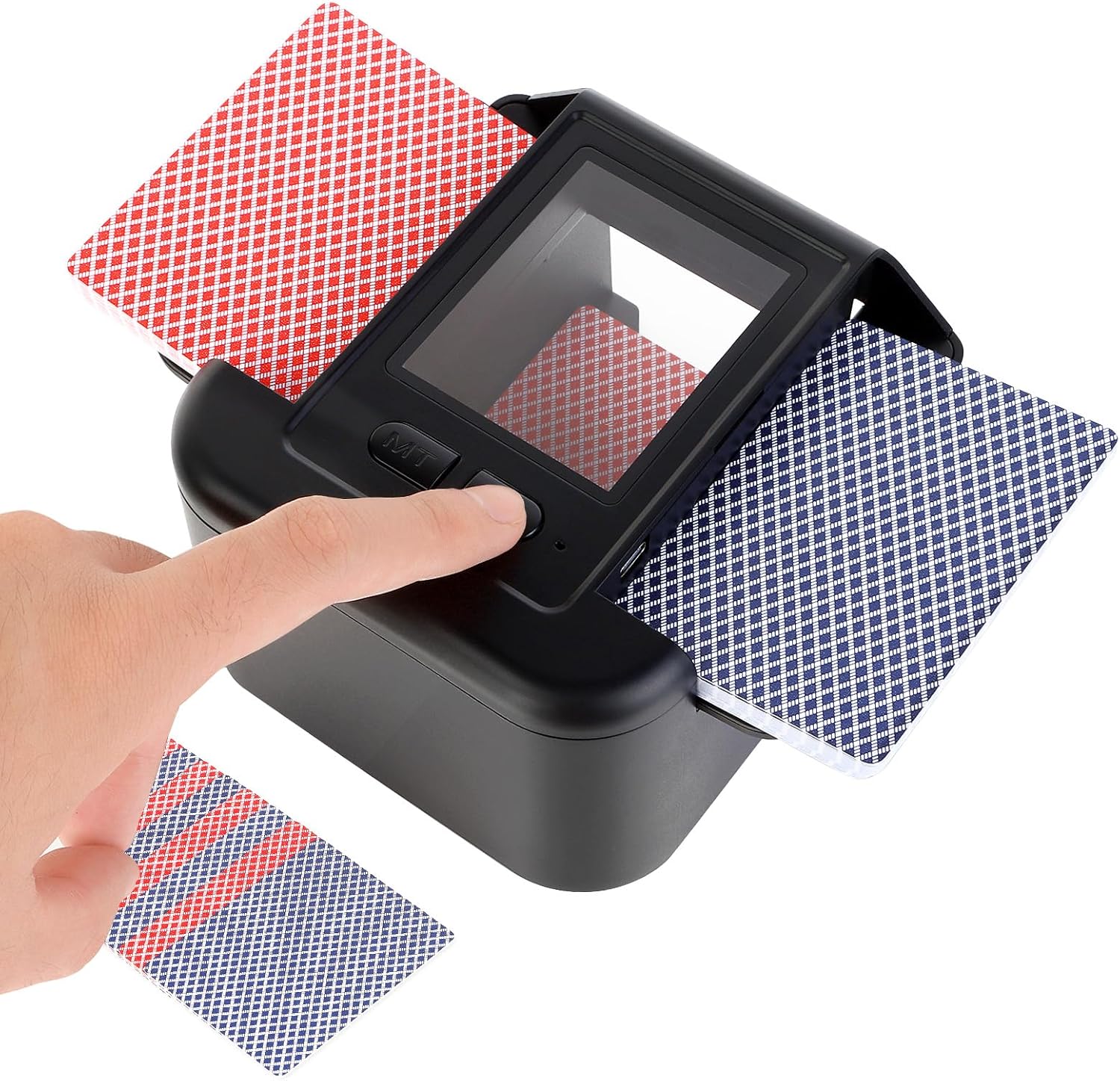 Automatic Card Shufflers - 2 Deck Battery Supply Card Shuffler for Poker Players and Uno Enthusiasts-Make Your Experience Effortless Ideal Poker Accessories and Gifts.