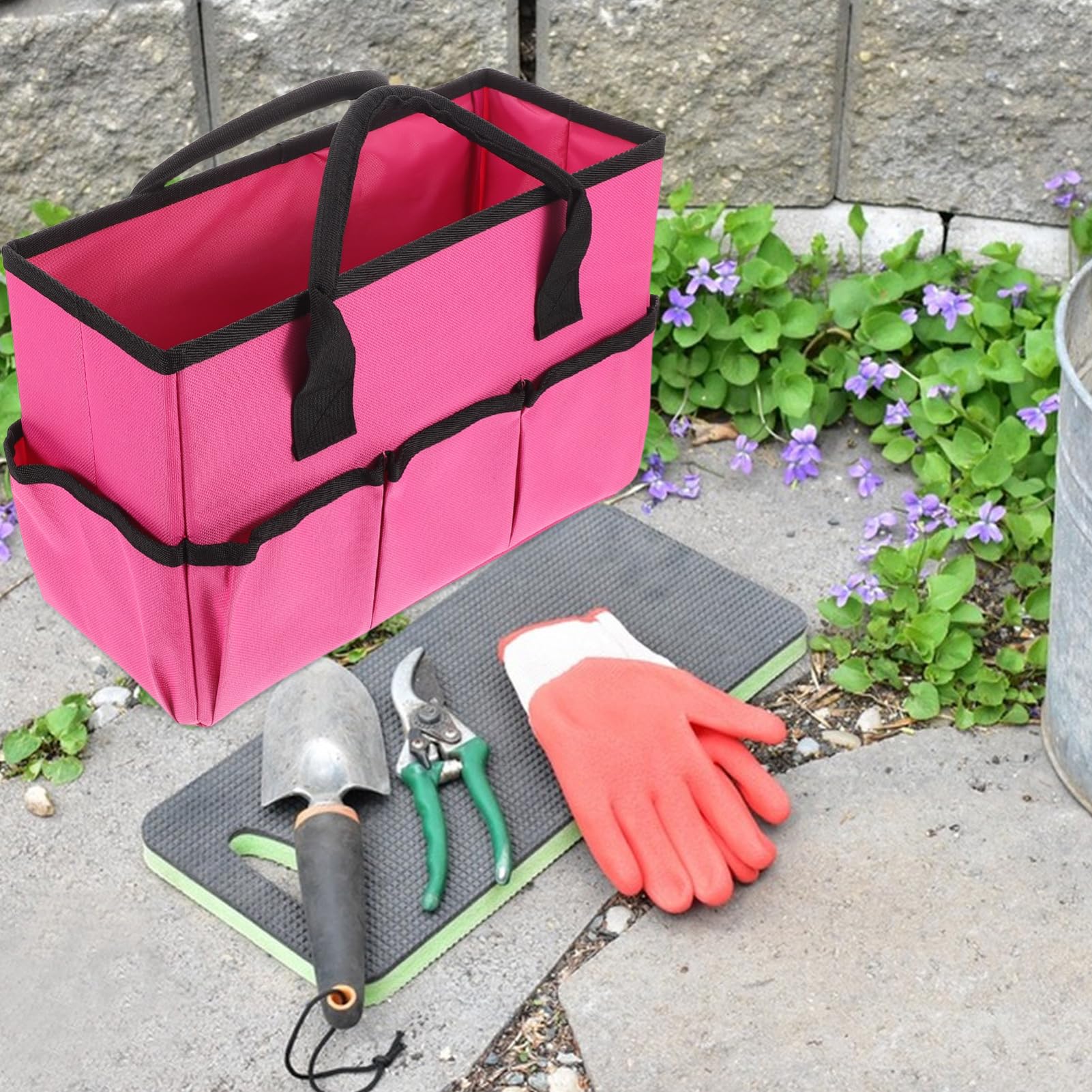 VILLCASE 2 Stück Teiliges Oxford Stoff Kunsthandwerk Organizer Tasche mit Mehreren Fächern Tragbare Aufbewahrung für Lehrer Künstler und für Werkzeuge und Bastelbedarf