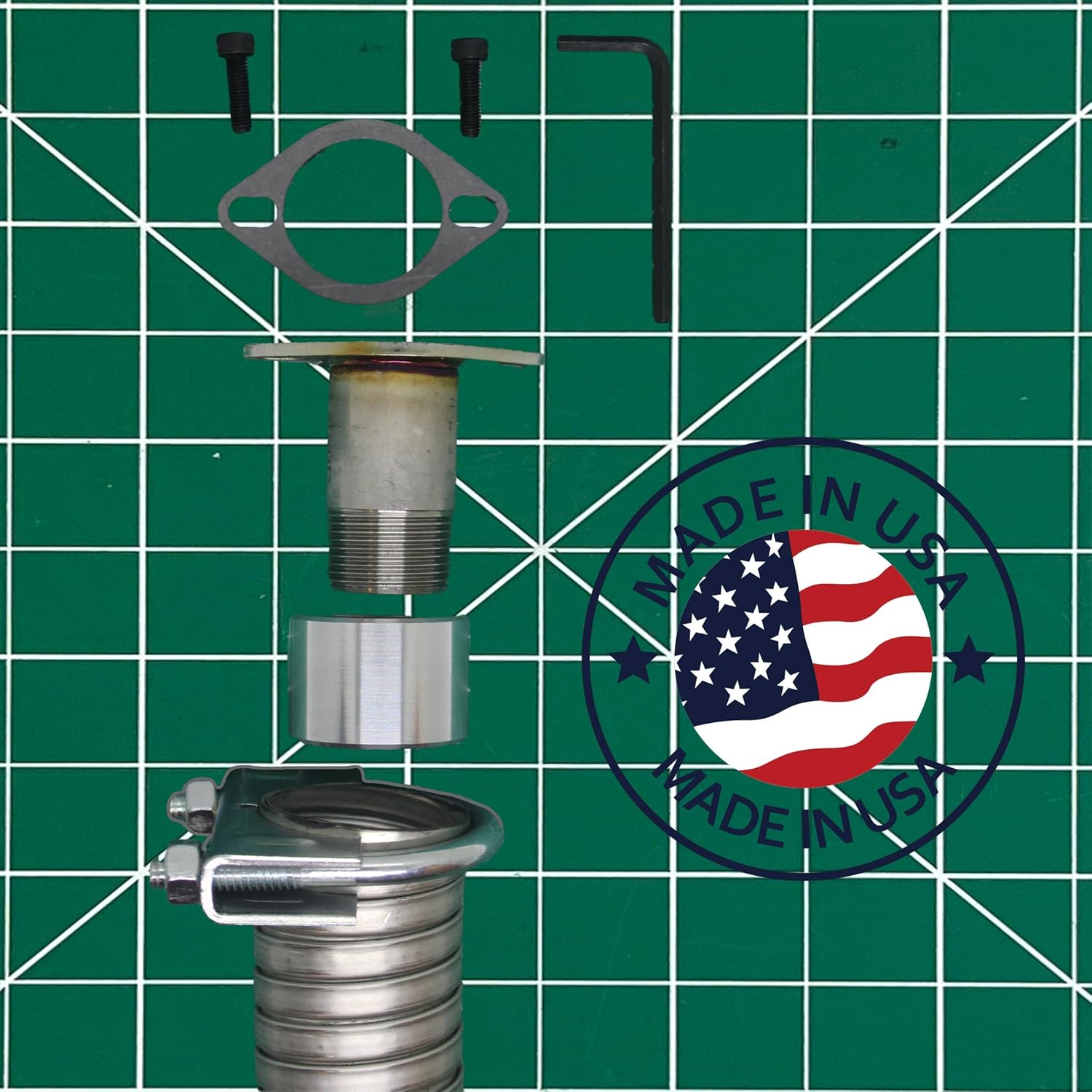 for WGen11500TFc Generator 1.5 Galvanized Steel tubing Exhaust Extension 2 Feet Long