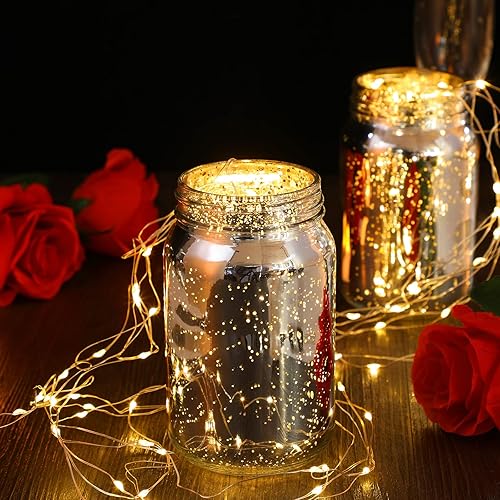 Miniatura 10 de 12 tarros decorativos de 16 onzas pintadas para centro de mesa, decoración del hogar, cumpleaños, inauguración de la casa, fiesta de inauguración