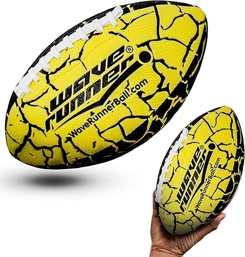 Vista 14 de Wave Runner Grip It - Balón de Fútbol Americano Impermeable de Tamaño Junior, Tamaño 9.25, Duradero y Doble Cordón, Perfecto para Accesorios