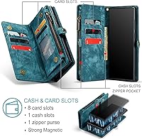 Vista 3 de Asuwish Funda de teléfono para Samsung Galaxy Note 20 Glaxay Note20 5G con cremallera, funda desmontable con protector de pantalla de vidrio