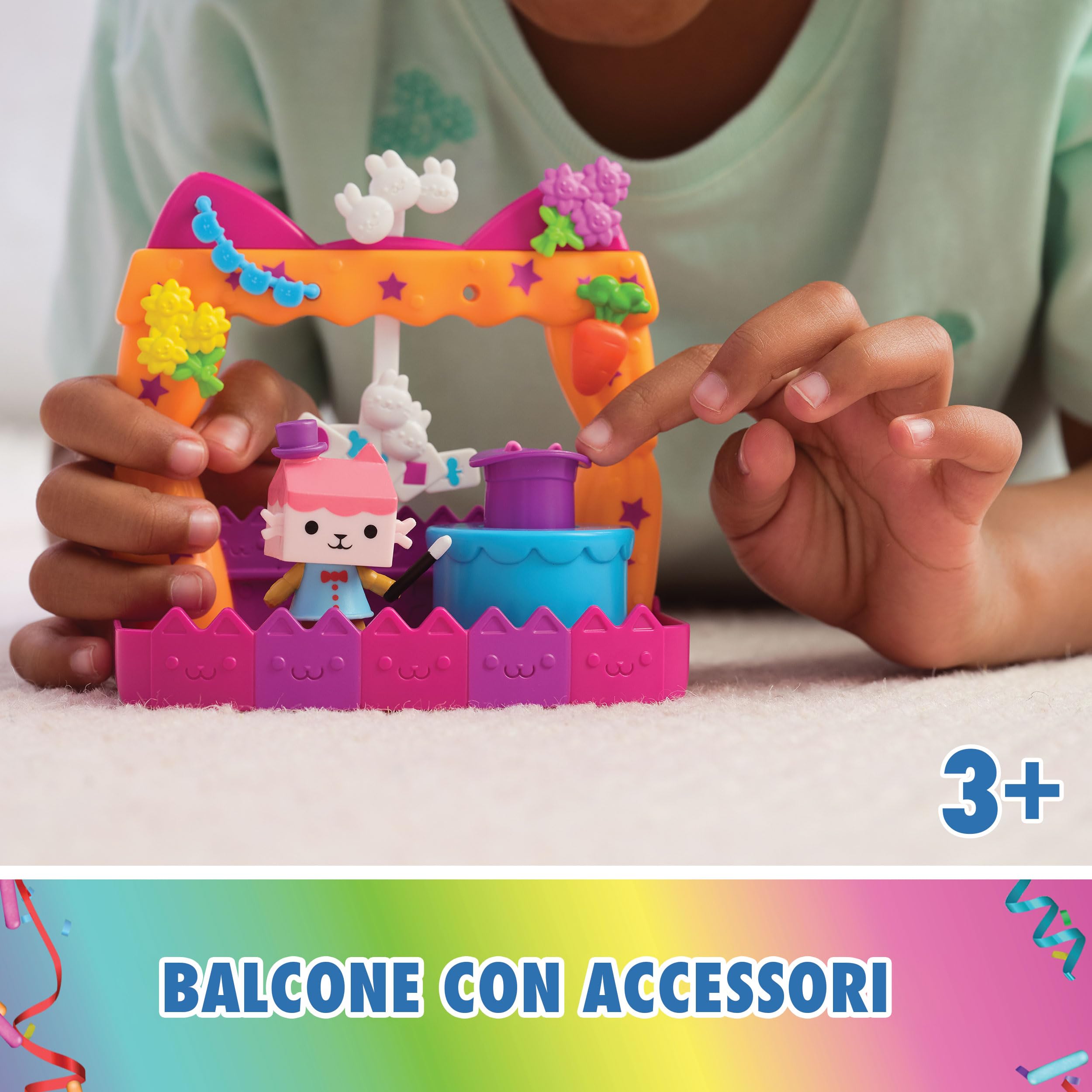 Gabby i Magiczny Dom - Gabby Dollhouse - Pudełko balkonowe dla dzieci - 1 figurka i 6 akcesoriów - kreskówka zabawka domek dla lalek - zabawka dla dzieci 3 lata i więcej