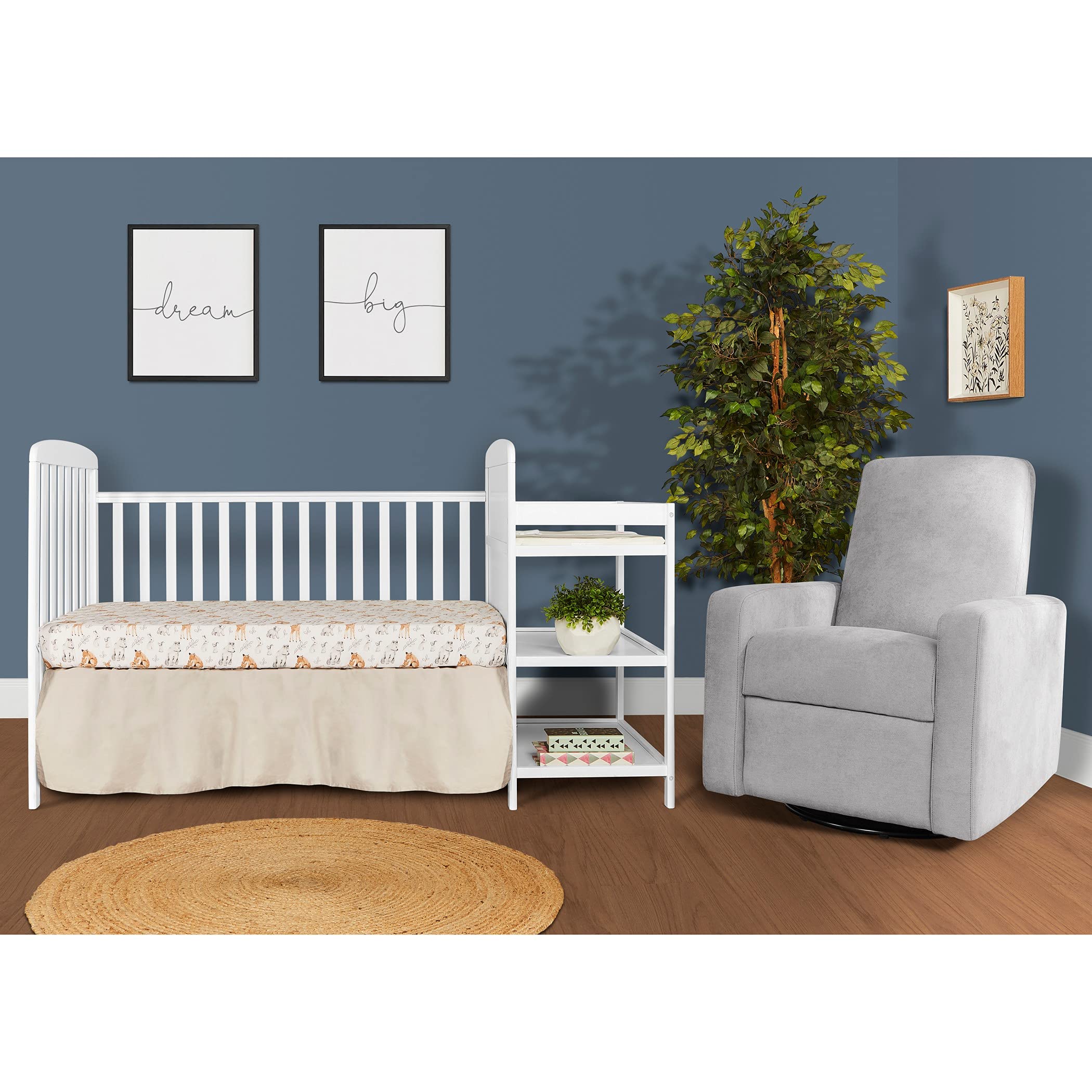 Dream On Me Anna 3in1 Full Size Crib and Changing Table Combo in