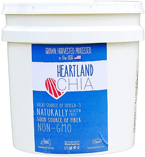 Semillas enteras de chía negra crudas cultivadas en EE. UU., 10 libras | Sostenibles, sin OMG, directas de granja