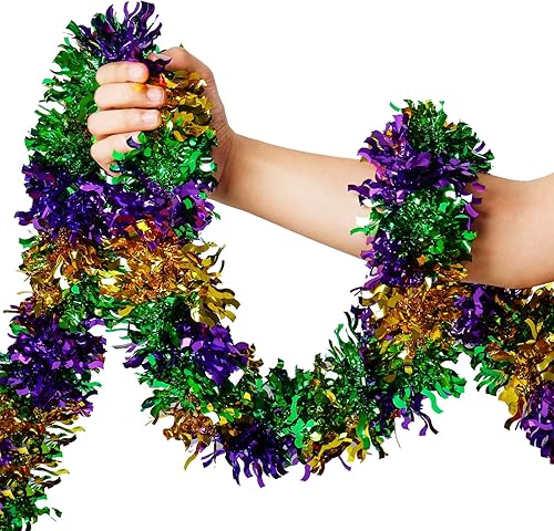 Miniatura 8 de 50 pies de Guirnalda de Navidad Verde, Decoraciones de Vegetación de Navidad Xams, Tiras de Oropel Blandas sin Iluminación, Guirnalda de Torsión
