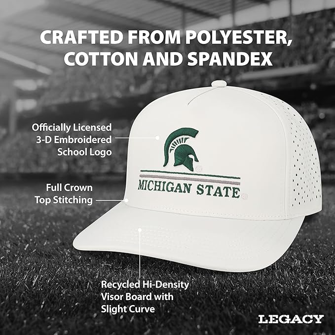 Gorra Legacy NCAA Michigan State Spartans Snapback Blanca Ajustable miniatura 3