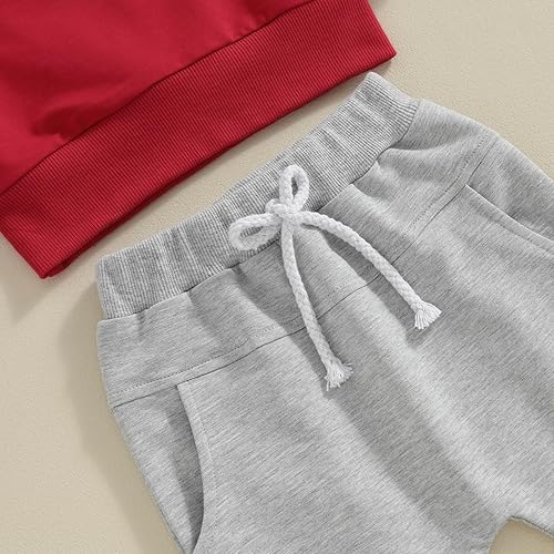 Miniatura 5 de Ropa para bebé niño pequeño, sudadera de manga larga con cuello redondo, pantalones casuales, 2 piezas, traje de otoño e invierno