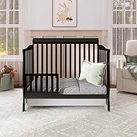 Vista 2 de Dream On Me baranda universal convertible para cuna de bebé, Negro