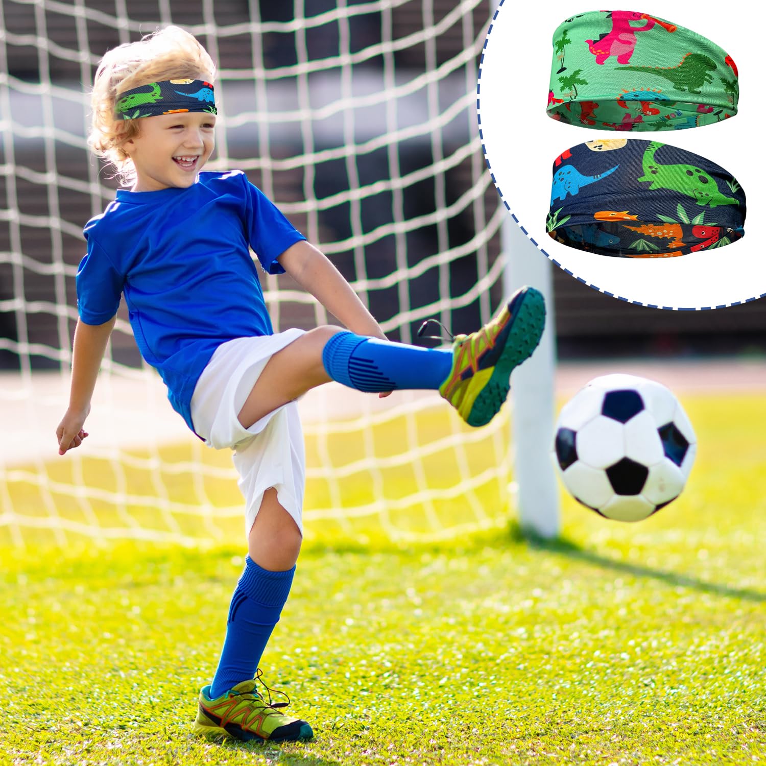 Fascia Sportiva Per Bambini - 2 Pezzi, Assorbente, Elastica, Per Calcio/Basket - Foto 3