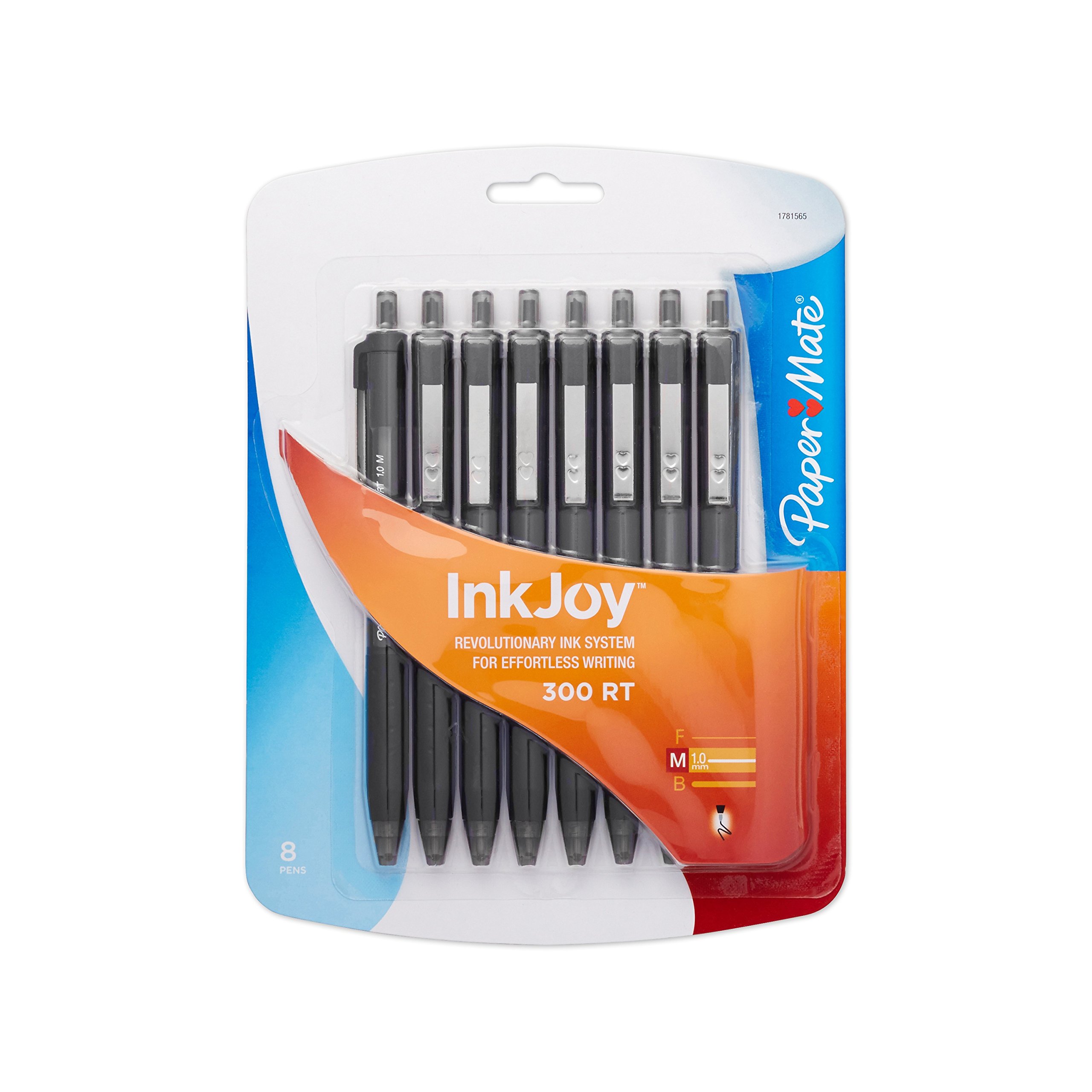 Paper Mate InkJoy 300RT Retractable Ballpoint Pen, Medium Point, Black, 8-Count