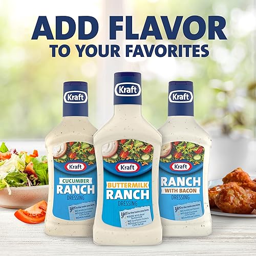 Miniatura 46 de Kraft Ranch - Aderezo para ensalada, 128 onzas líquidas (paquete de 1) - El embalaje puede variar