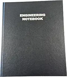 Scientific Notebook Company Engineering Notebook - Black Hardcover 2001HC, Recycled Paper, Smyth Sewn Lay-Flat Design, 9.5" x 11.5", Archival Quality for Research - Cost Effective Scientific