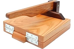 Central Coast Woodworks Hardwood Tortilla Press - Red Oak & Walnut - 8 Inch