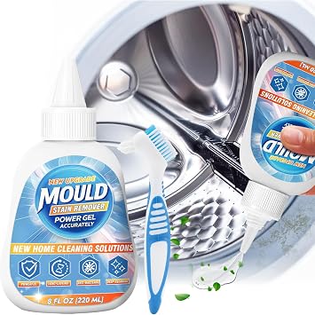 Mould Remover Gel, Large Capacity Household Mould and Mildew Remover, Multifunctional Mould Stain Gel, Use on Home Sink,Toilet, Washing Machine, Seal Bathroom, Tile Grout Stains 8 Fl oz