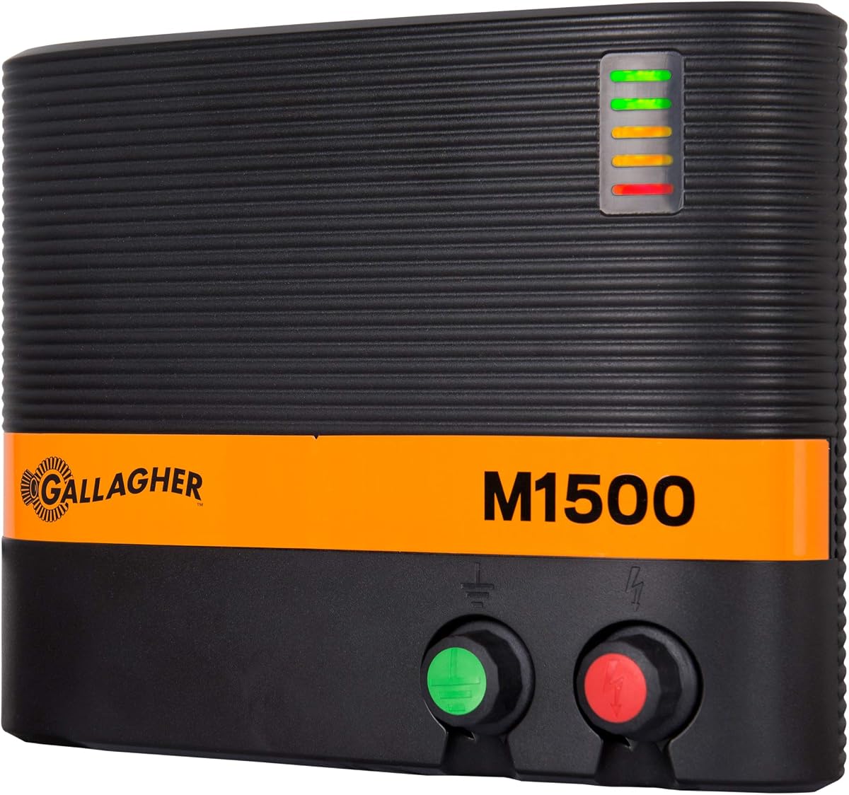 Gallagher M1500 Electric Fence Energizer | 110V Plug-in Fence Charger for Livestock, Horses, and Large Pastures | Powers Up to 160 Miles of Fence | Low Impedance, Built-in Lightning Protection