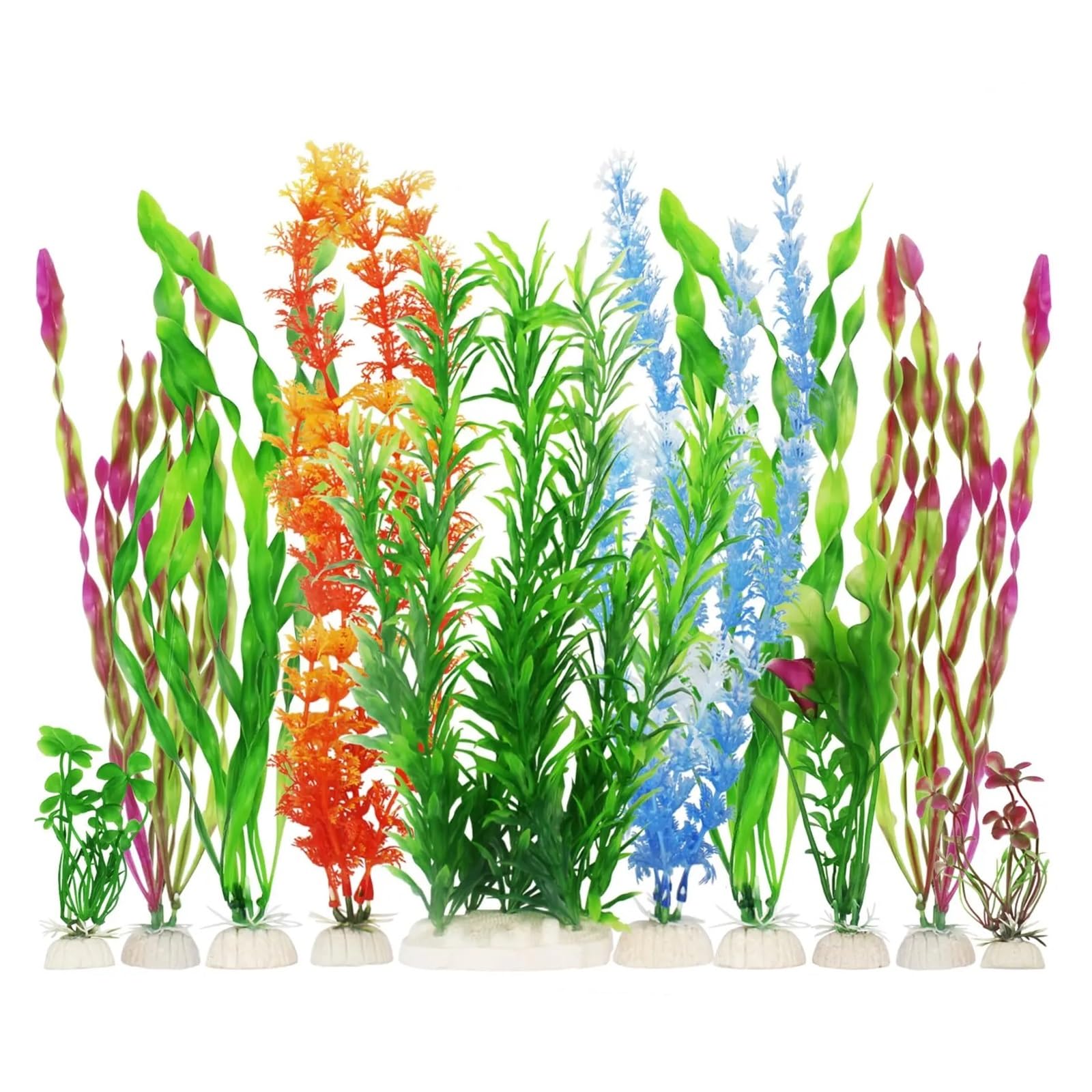 JTKSSCS Aquarium Plants 10PCS Artificial Aquarium Plants Set Underwater For Fish Tank Decoration Aquatic Plant