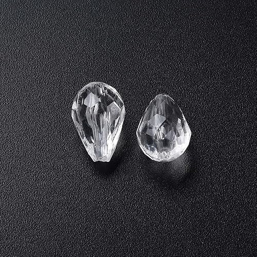 Miniatura 3 de Beadthoven - 1338 cuentas de acrílico facetadas con forma de lágrima transparente, cuentas colgantes de cristal con forma de gota de agua, cuentas