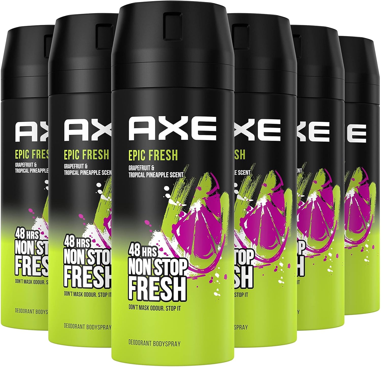 AXE Epic Fresh Deodorant Bodyspray, voor effectieve bescherming – 6 x 150 ml – Voordeelverpakking