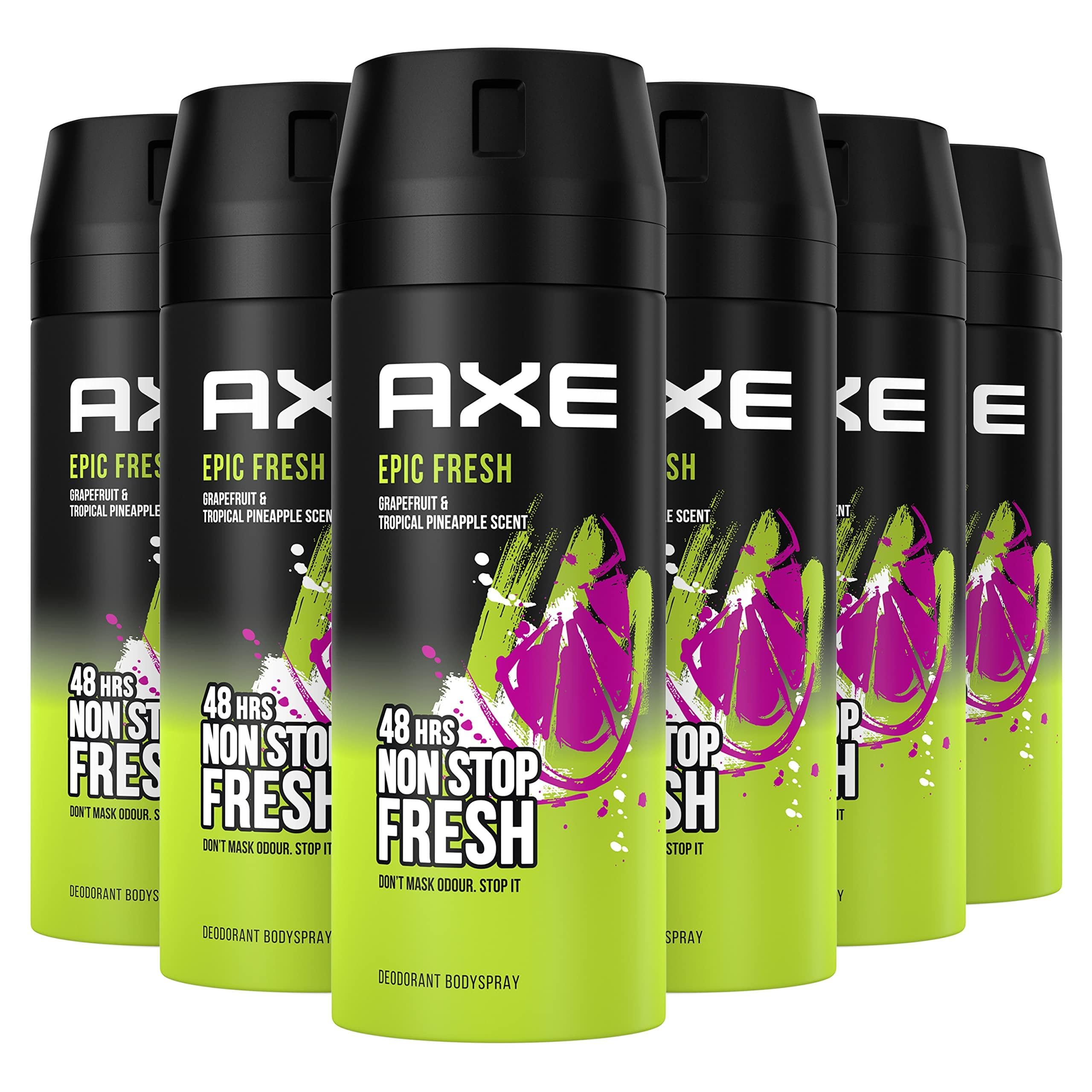 AXE Epic Fresh Deodorant Bodyspray, voor effectieve bescherming - 6 x 150 ml - Voordeelverpakking
