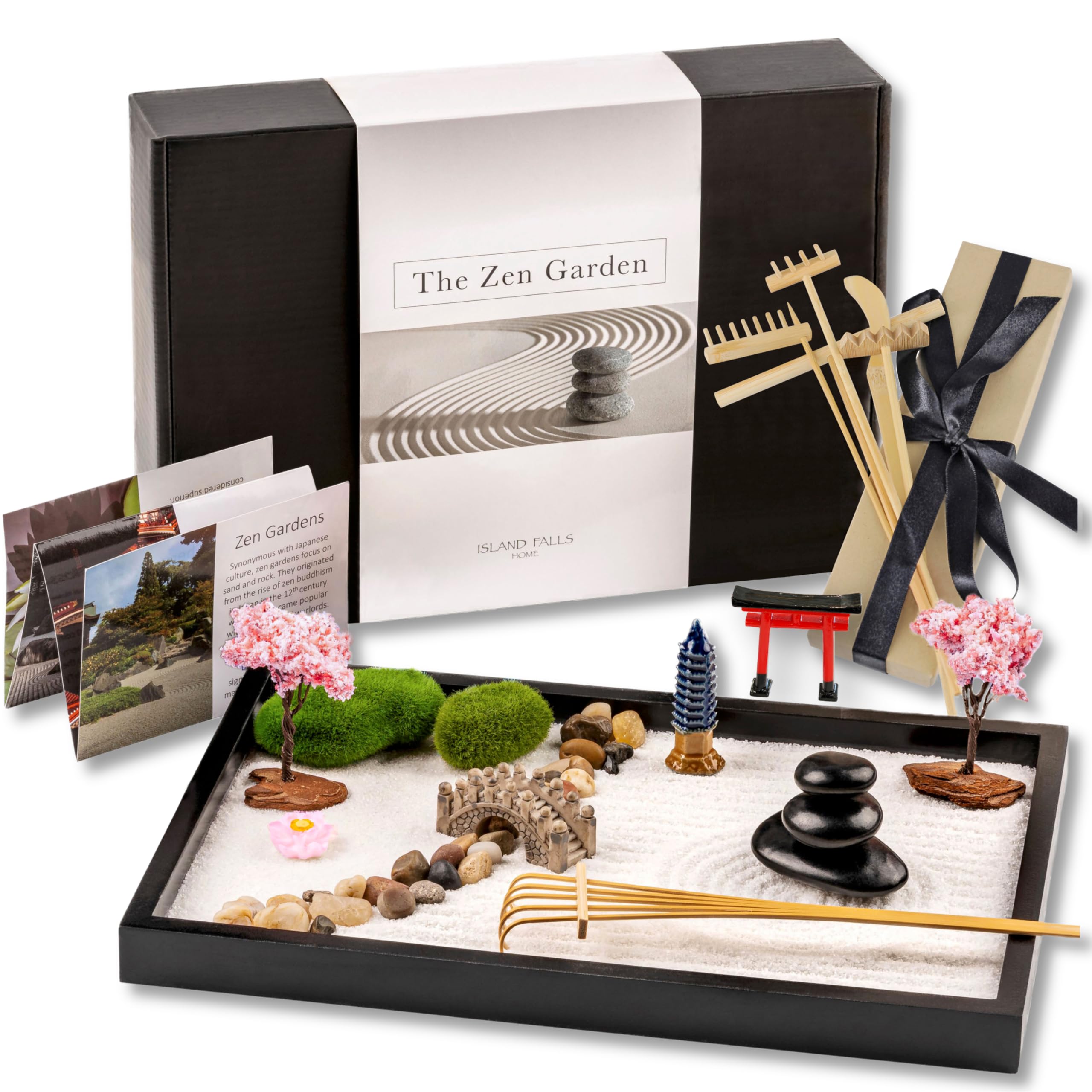 Island Falls Home Kit de Jardin Zen Miniature 11x8 Pouces. Deco Japonaise
