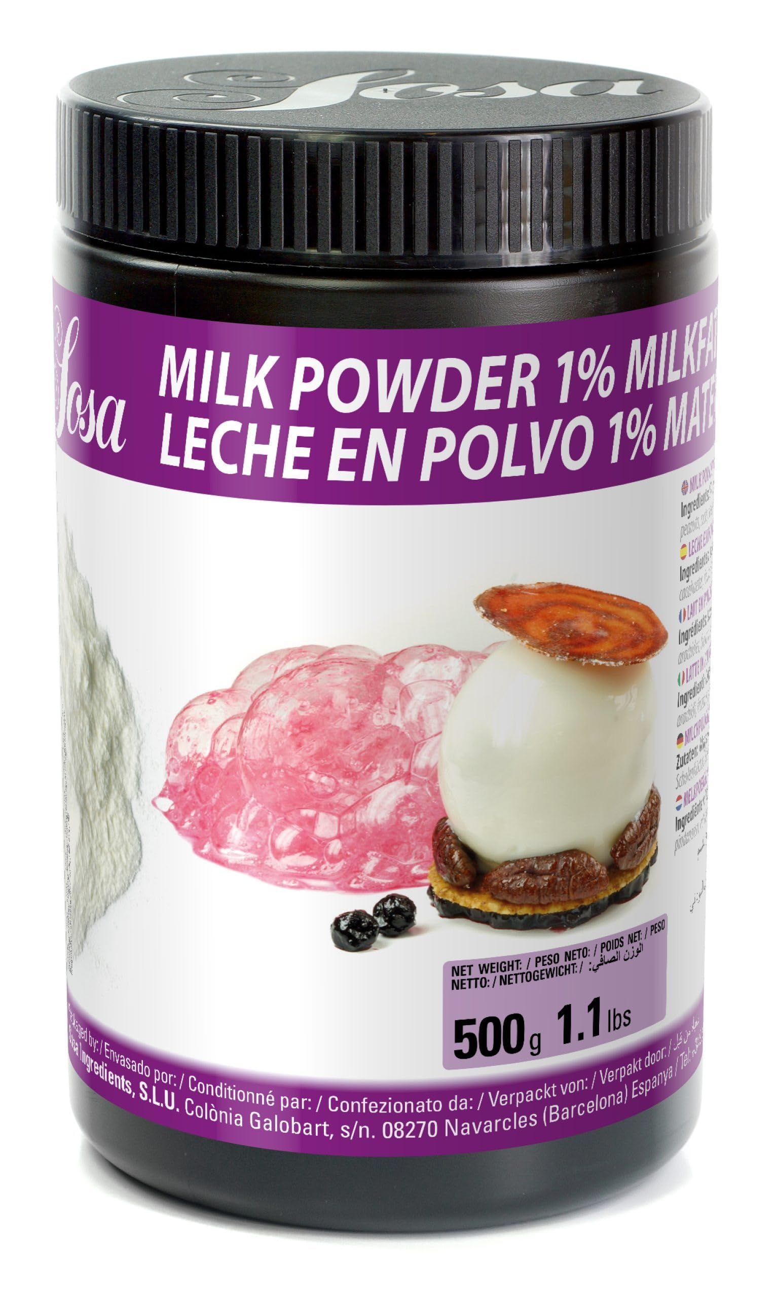 SOSA Leche en polvo 1% materia grasa Bote 500g