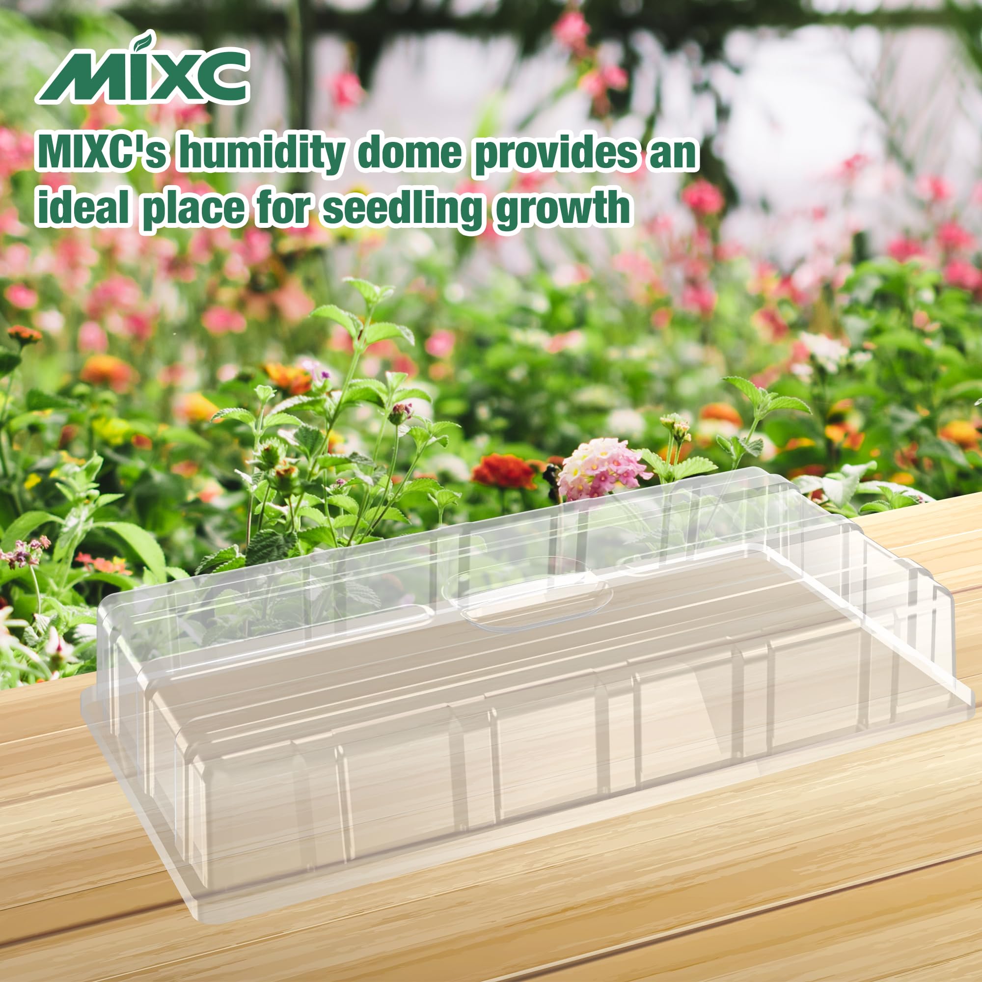 MIXC Lot de 10 dômes d'humidité extra résistants de 9,1 cm, transparents pour démarrage de semences 1020, pour humidifier et isoler pour la germination en serre et la culture du jardin