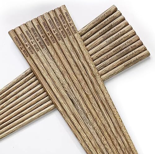 Miniatura 2 de Juego de palillos de madera personalizados, reutilizables, regalos de boda para ella, él, mujeres, madera de sushi asiática, grabado (130 pares)