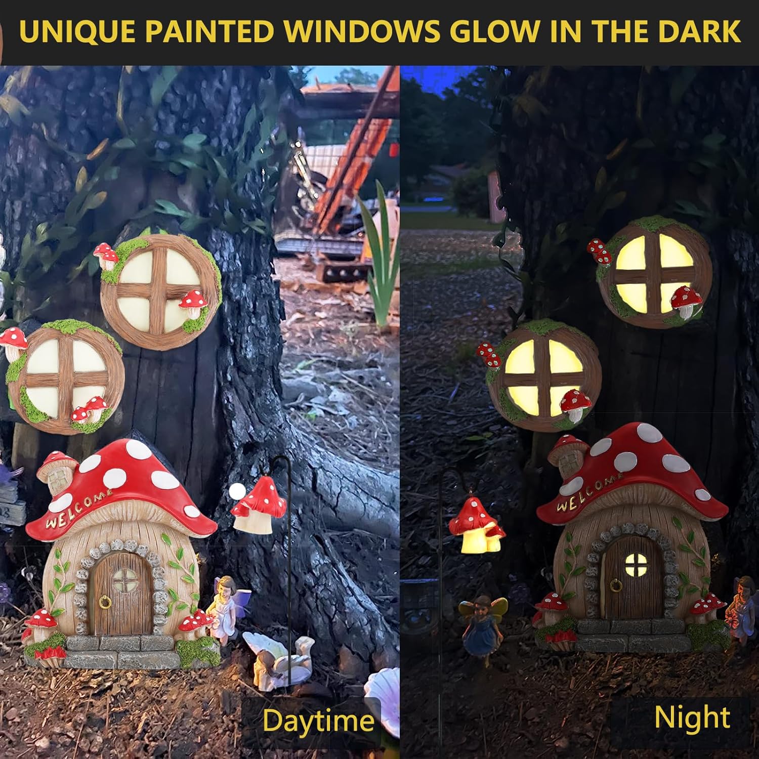 3 Pcs Miniature Fairy Garden Accessories Fairy Door and Windows Bundle