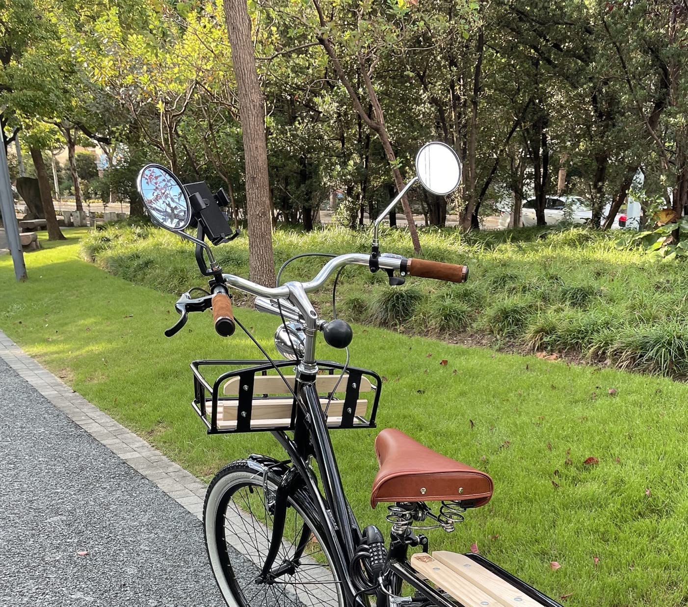 TentHome Retro Fahrradspiegel 2 Stück Rückspiegel Fahrrad Seitenspiegel Verstellbar Spiegel HD Reflektor für Lenker Ebike Mountainbike Radfahren Rund
