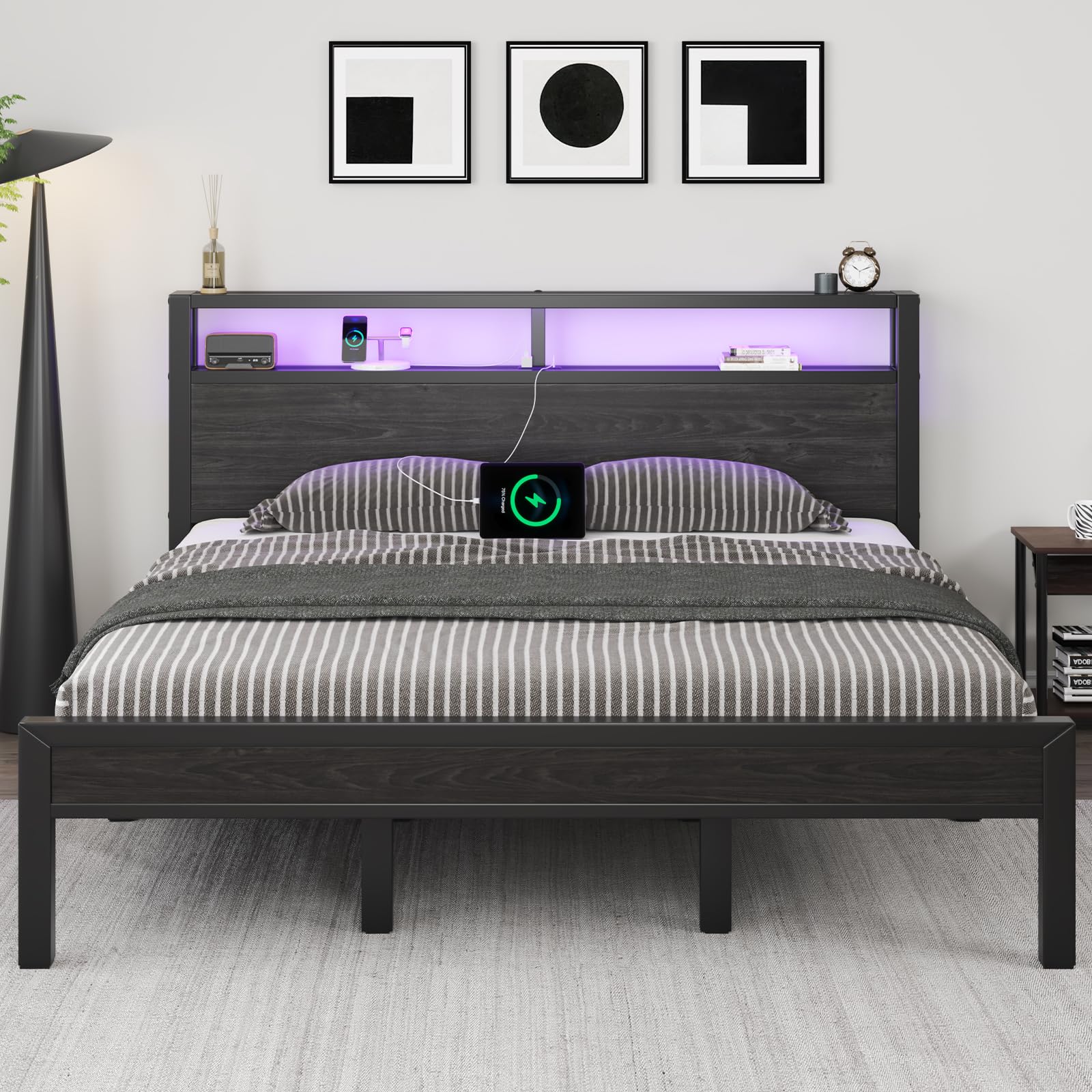 LOEWAY King Size Bed Frame