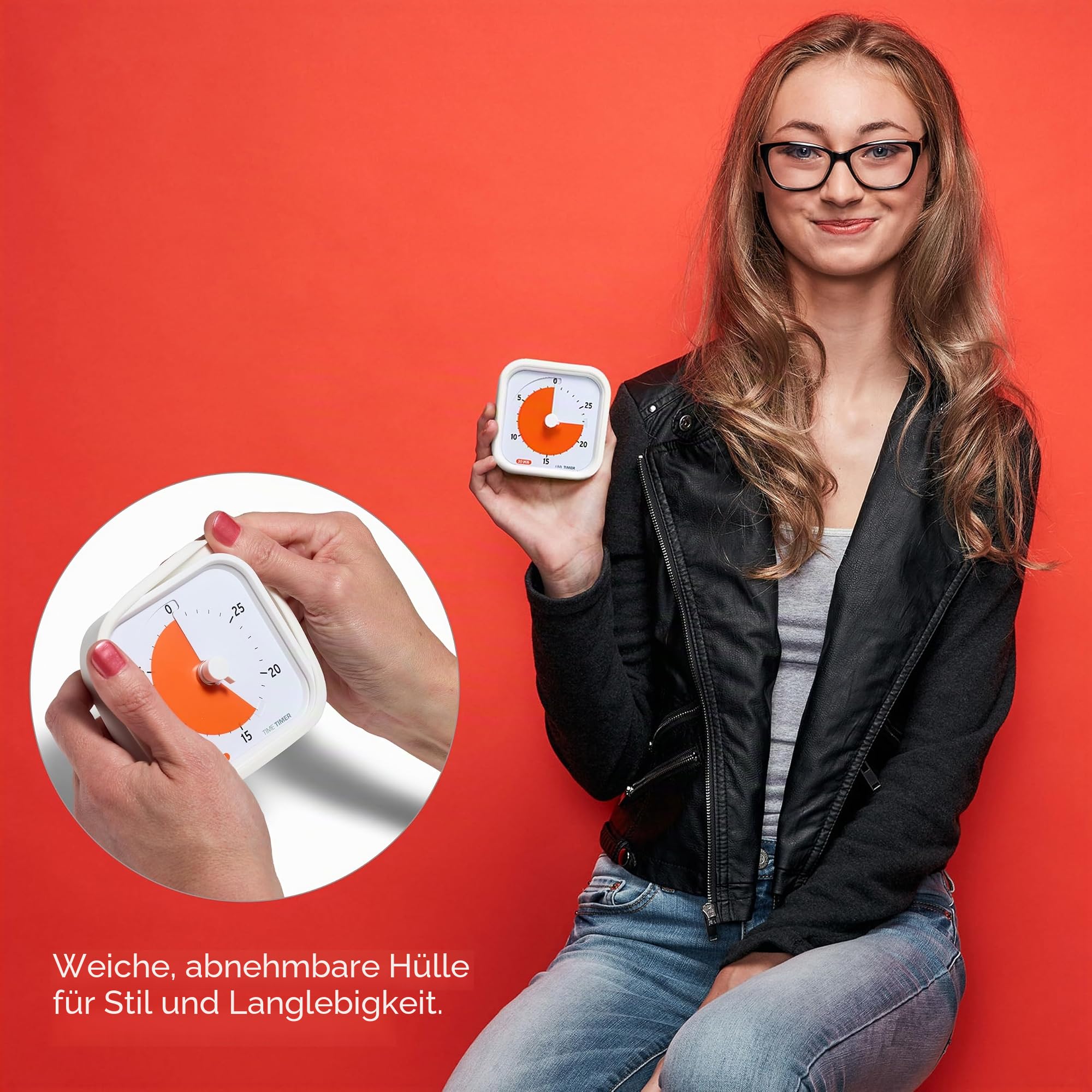 TIME TIMER 30 Minuten MOD Education Edition – Visueller Timer mit Desktop-Software für Kinder im Klassenzimmer, Sitzungs-Timer, Lernwerkzeug und Bürobesprechungen mit leisem Betrieb (30 Minuten)