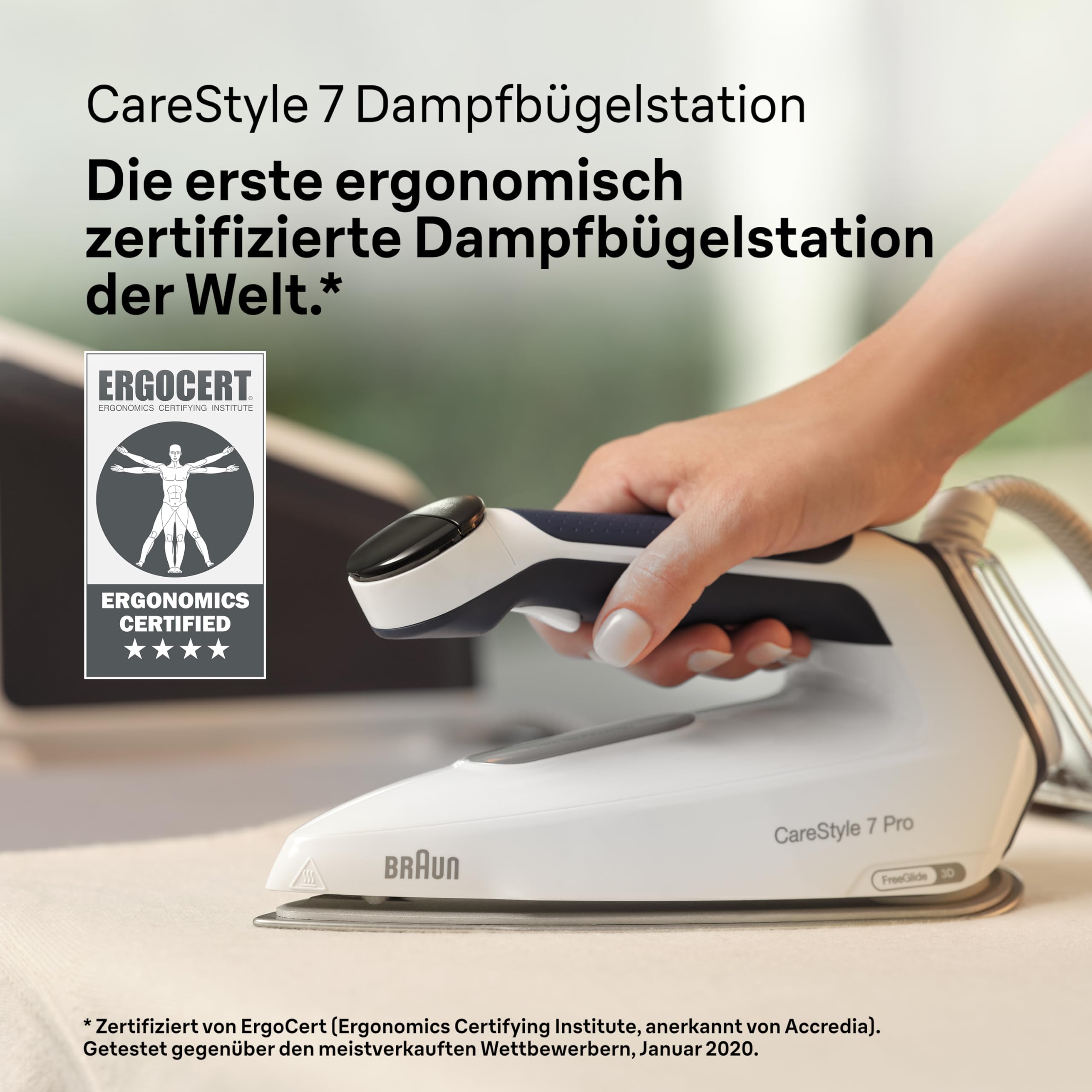 Braun CareStyle 7 Pro Dampfbügelstation IS 7282 BL – Dampfbügeleisen mit FreeGlide 3D Bügelsohle – Bild 5