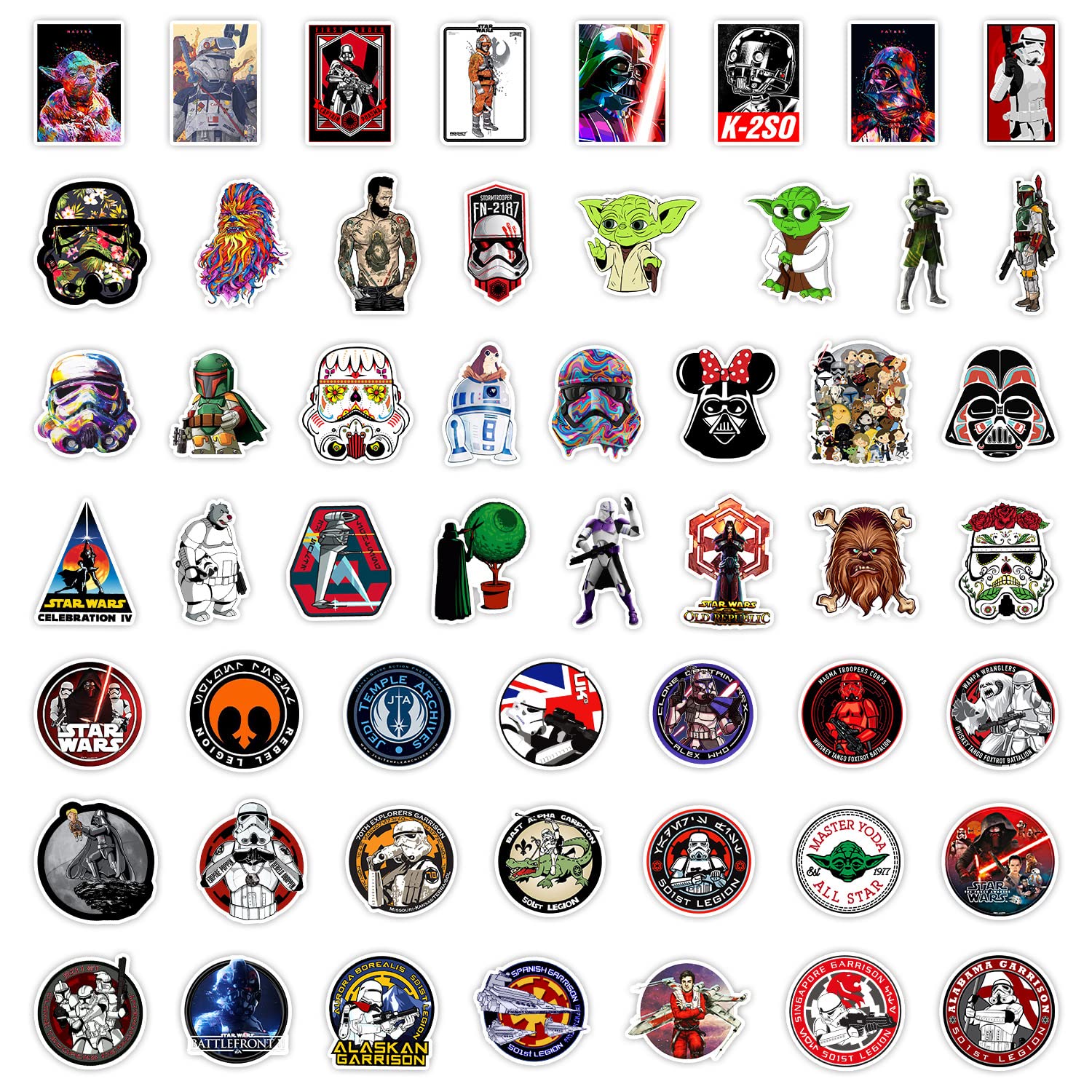 Star-war Lore Stickers 100 Pcs for Laptop Bumper, Water Bottles, Computer, Phone, Hard hat, Perfect for Teens Girl Boy Adult - Image 3