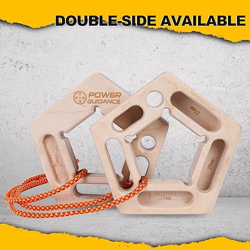 Miniatura 6 de POWER GUIDANCE Hangboard Rock Climbing Holds Finger Strengthener for Pull-up Grip Arm Training Indoor and Outdoor Double-Sided Non-Slip Portable