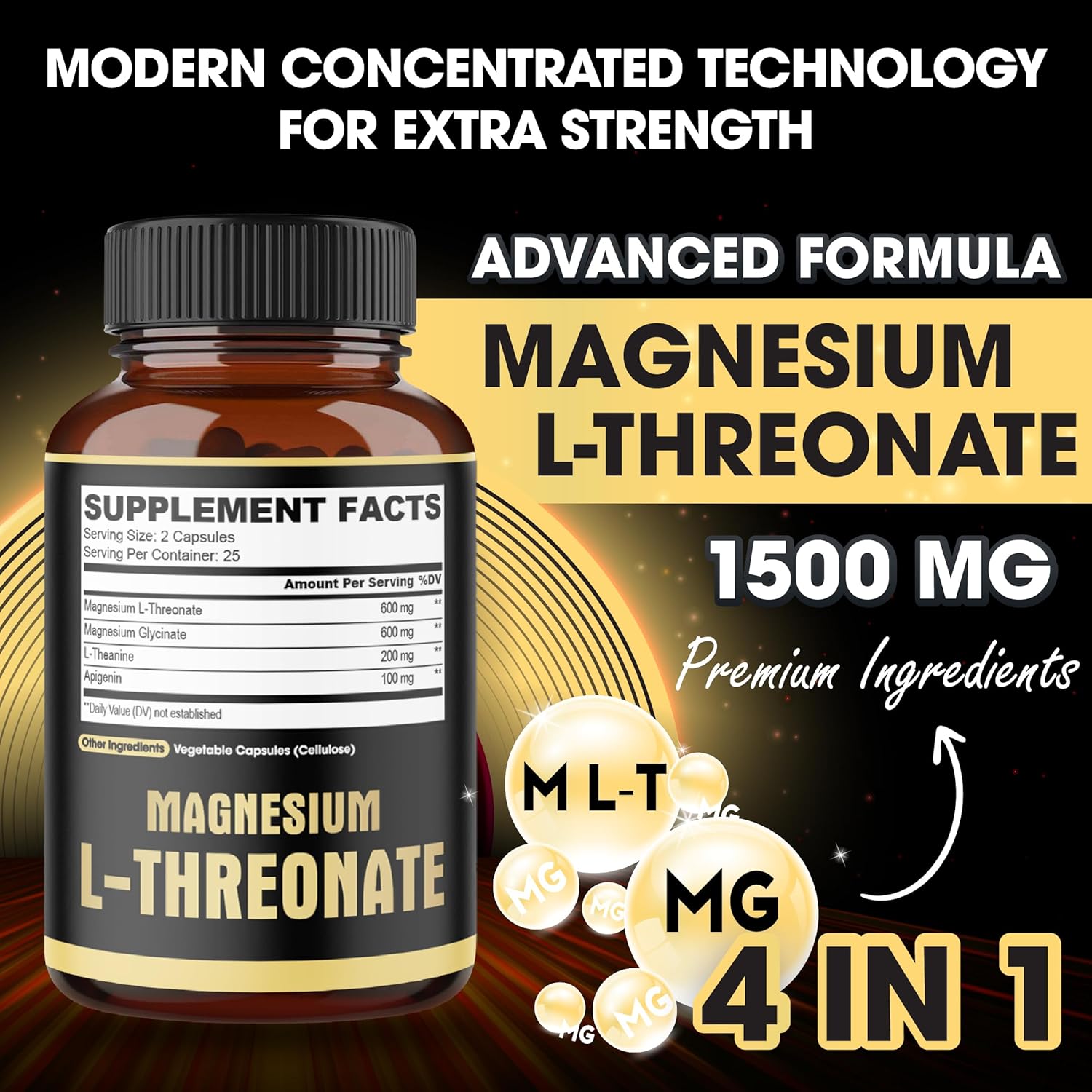 Magnésio L-Treonato 600mg 60 Caps | Folhas E Raízes - Foto 11