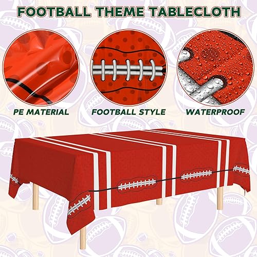 Miniatura 4 de Winrayk 124 piezas de decoraciones de fiesta de fútbol, suministros de cumpleaños, mantel de arco de globos de fútbol de 27 pulgadas, globos de