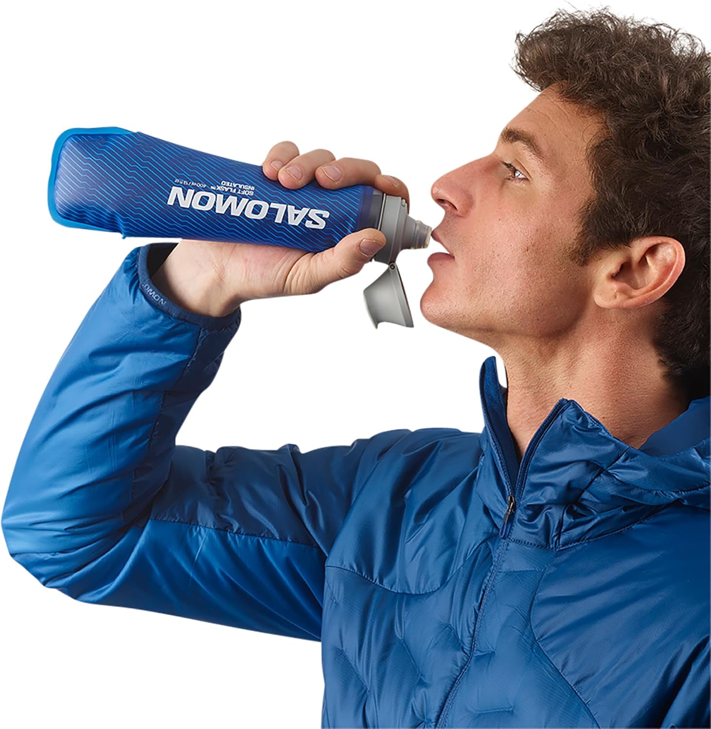 Salomon SOFT FLASK Running Hydration Accessories 400ml/13oz INSULATED 42, Clear Blue, NS